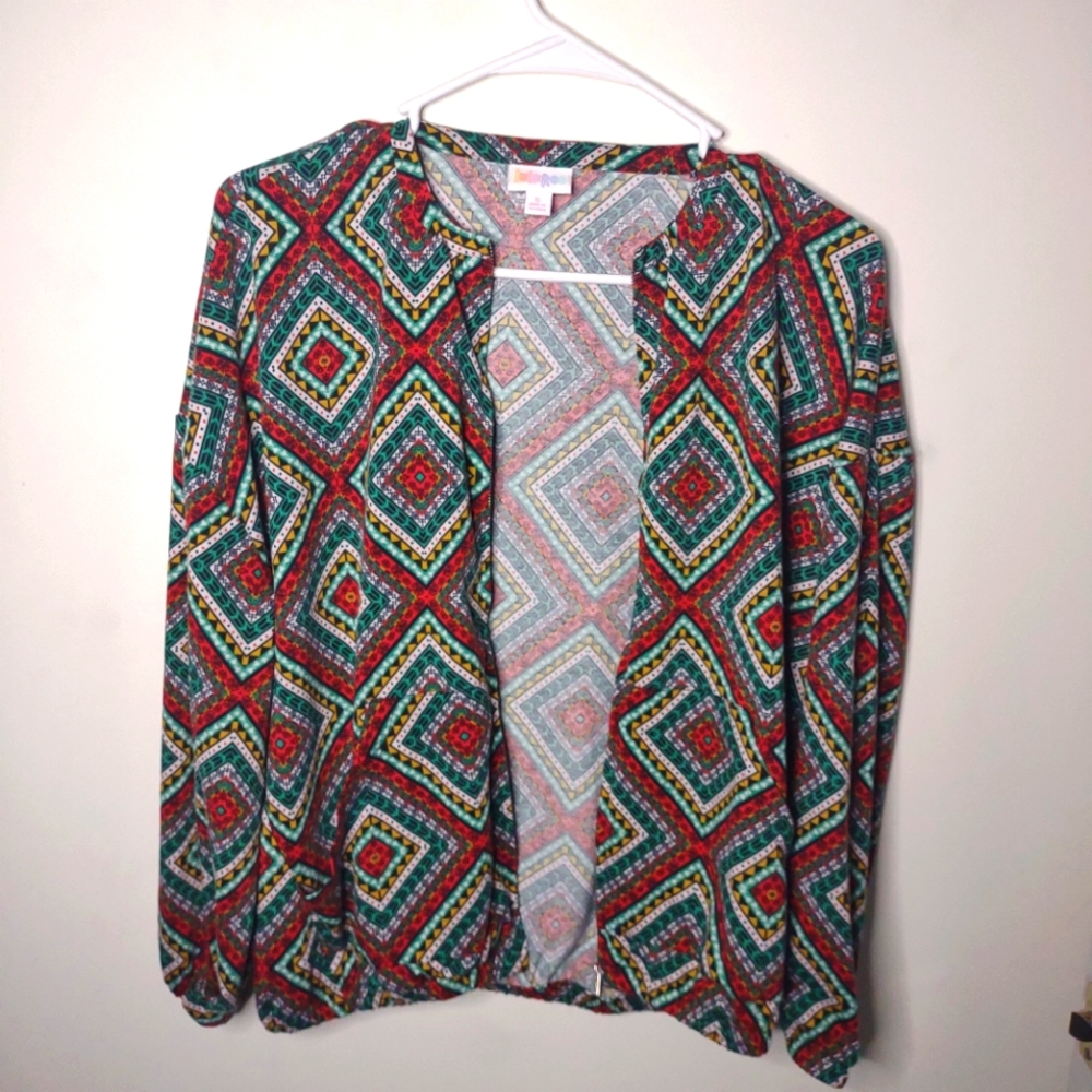 LuLaRoe Supply Light Front Zip Bomber Jacket
